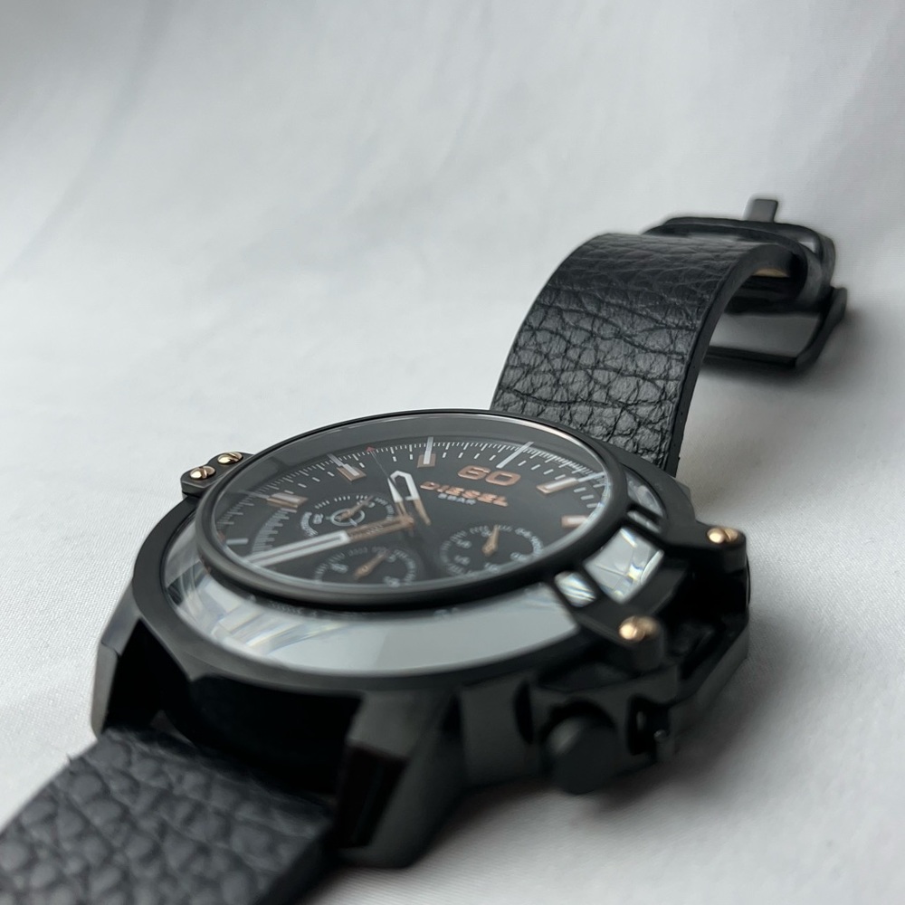 Diesel Deadeye Leather Chronograph Mens Watch DZ4409 - Picture 3 of 12